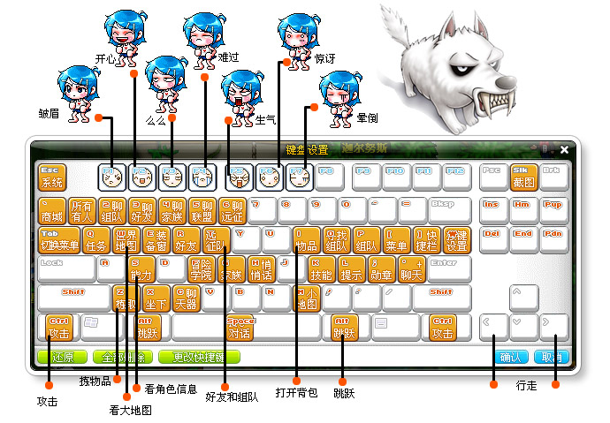 查看初始键盘图